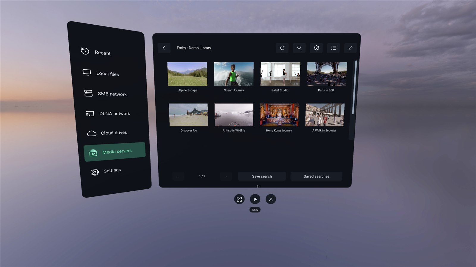 Media server library in Thru3D Media Player